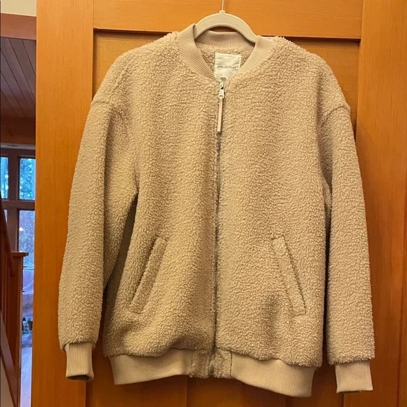 Avec Les Filles Beige Sherpa Jacket-EUC - Picture 2 of 4